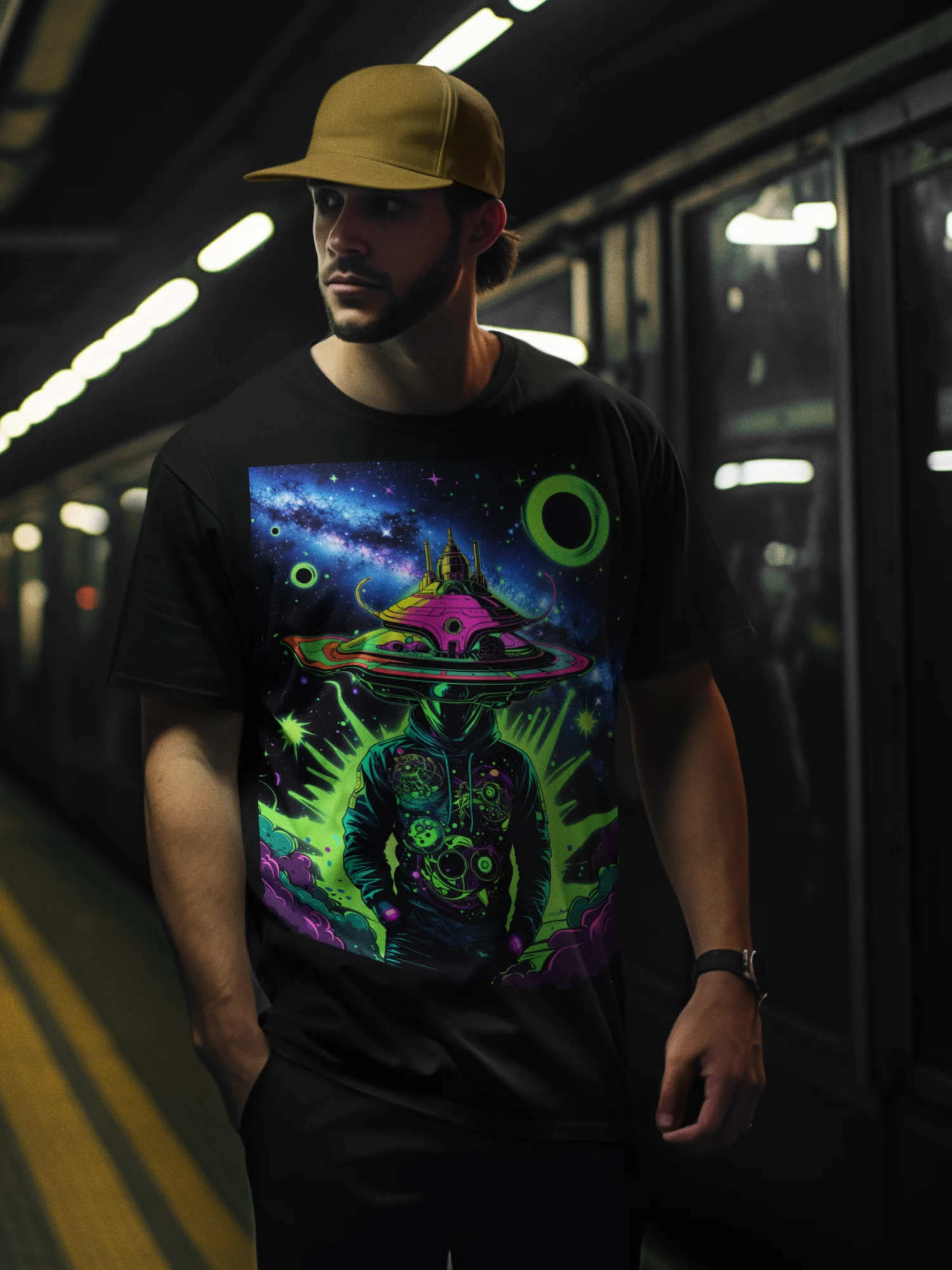 ✨ Beamed Up and Burnt Out – Running on stardust and strong vibes product image (1)