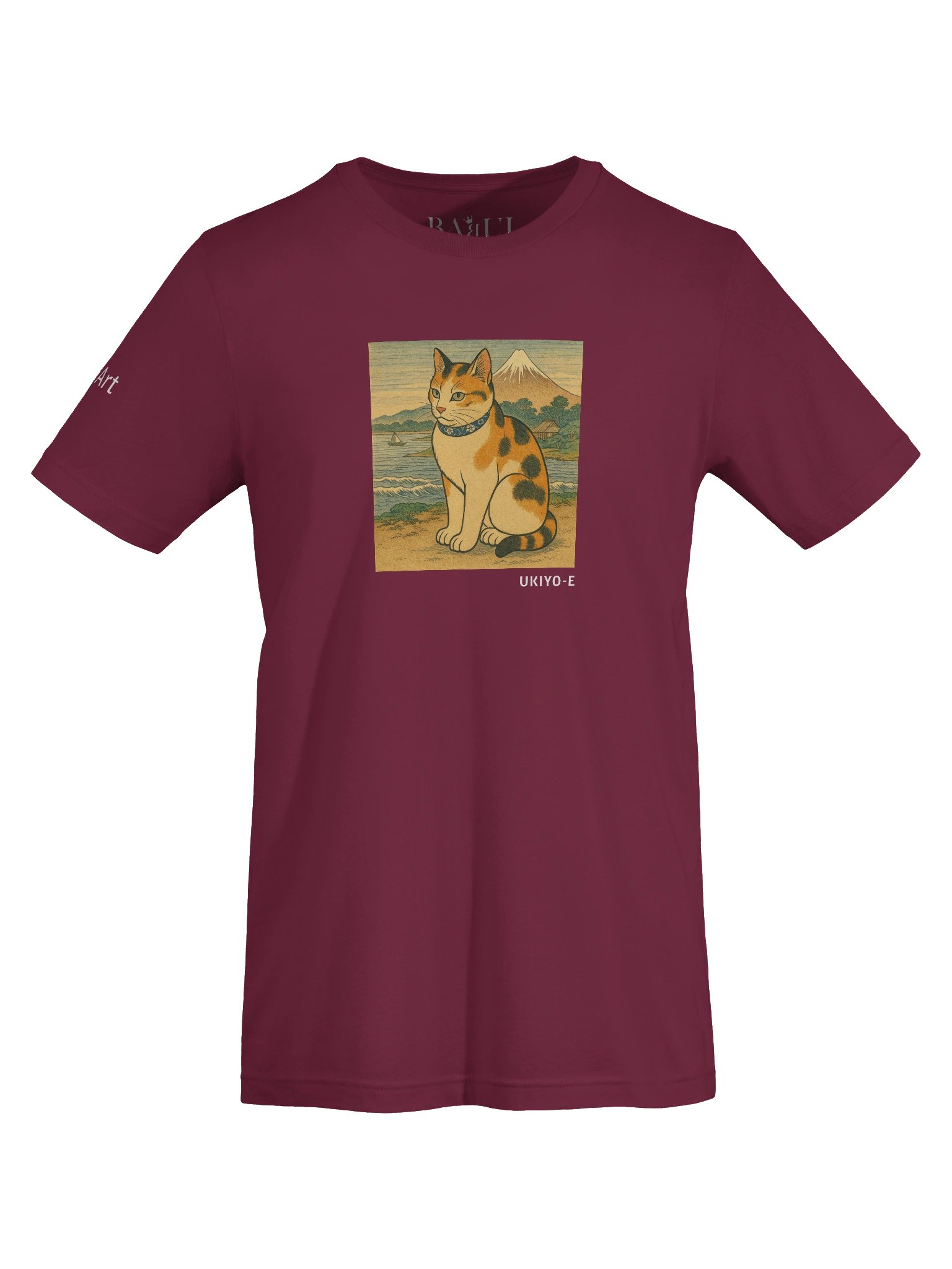 CATART Unisex Jersey Cat T-Shirt - UKIYO-E Japanese art Style - Iconic Painting Reimagined with Cats product image (4)