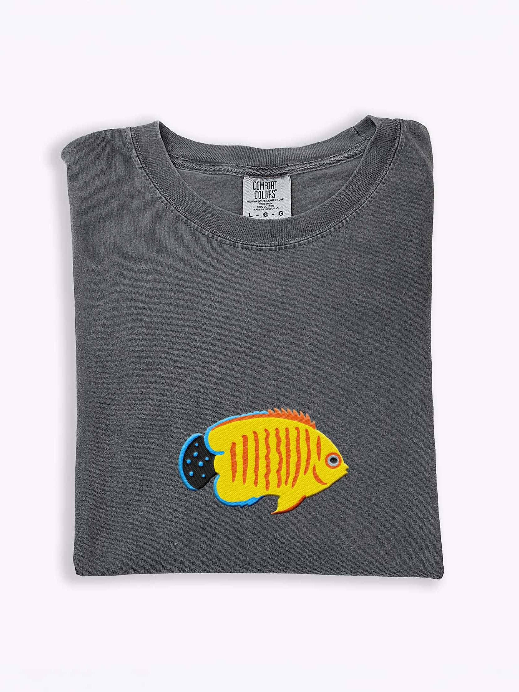 Hybrid Eibli Angelfish Embroidered Premium Shirt | Saltwater Reef Aquarium Fish & Marine Life Apparel product image (1)