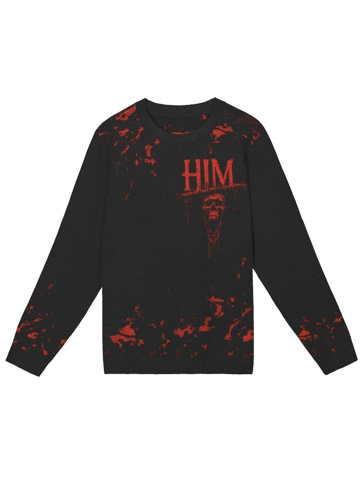 Dark Abstract Knitted Crewneck Sweater product image (1)