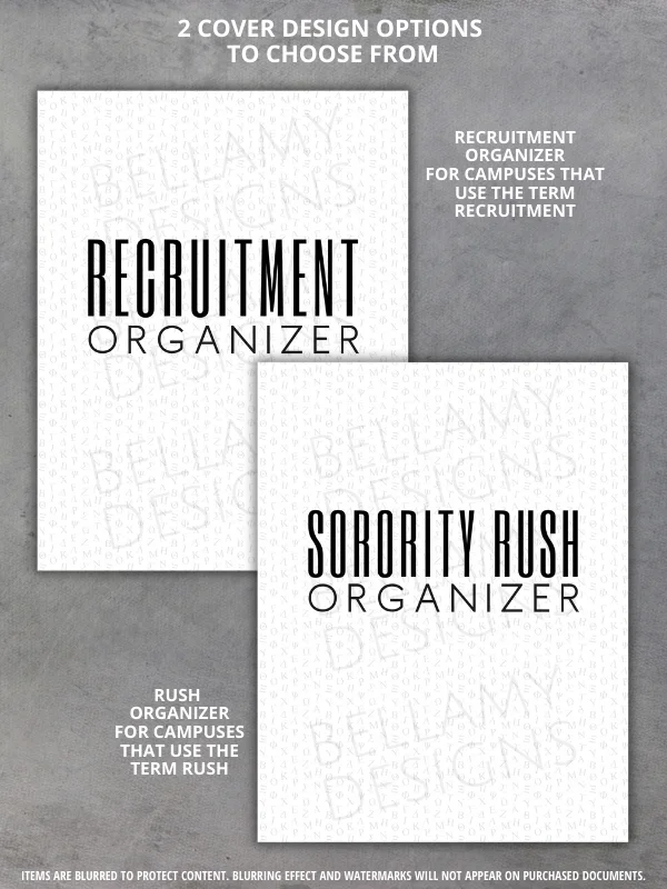 Sorority Recruitment Organizer, Sorority Rush Organizer, Rush Week Planner Checklist product image (8)