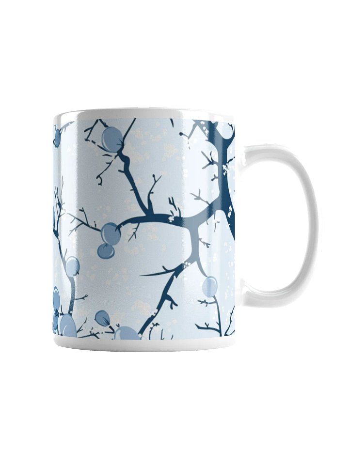 Light Blue and White Floral White Glossy Ceramic Mug by Treasure Pie product image (1)