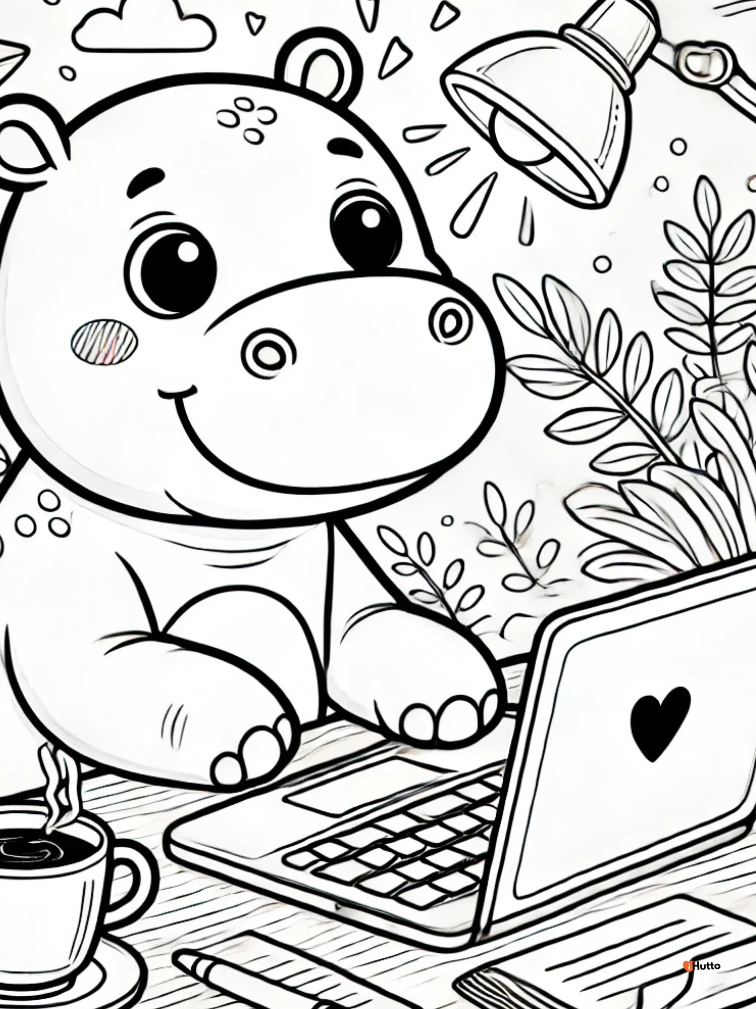 Hippos in Hutto Coloring Pages – Instant Download product image (11)