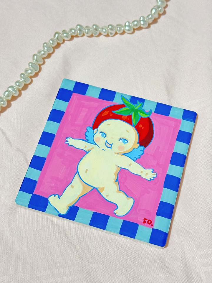 Kewpie Tomato Coaster Original product image (2)