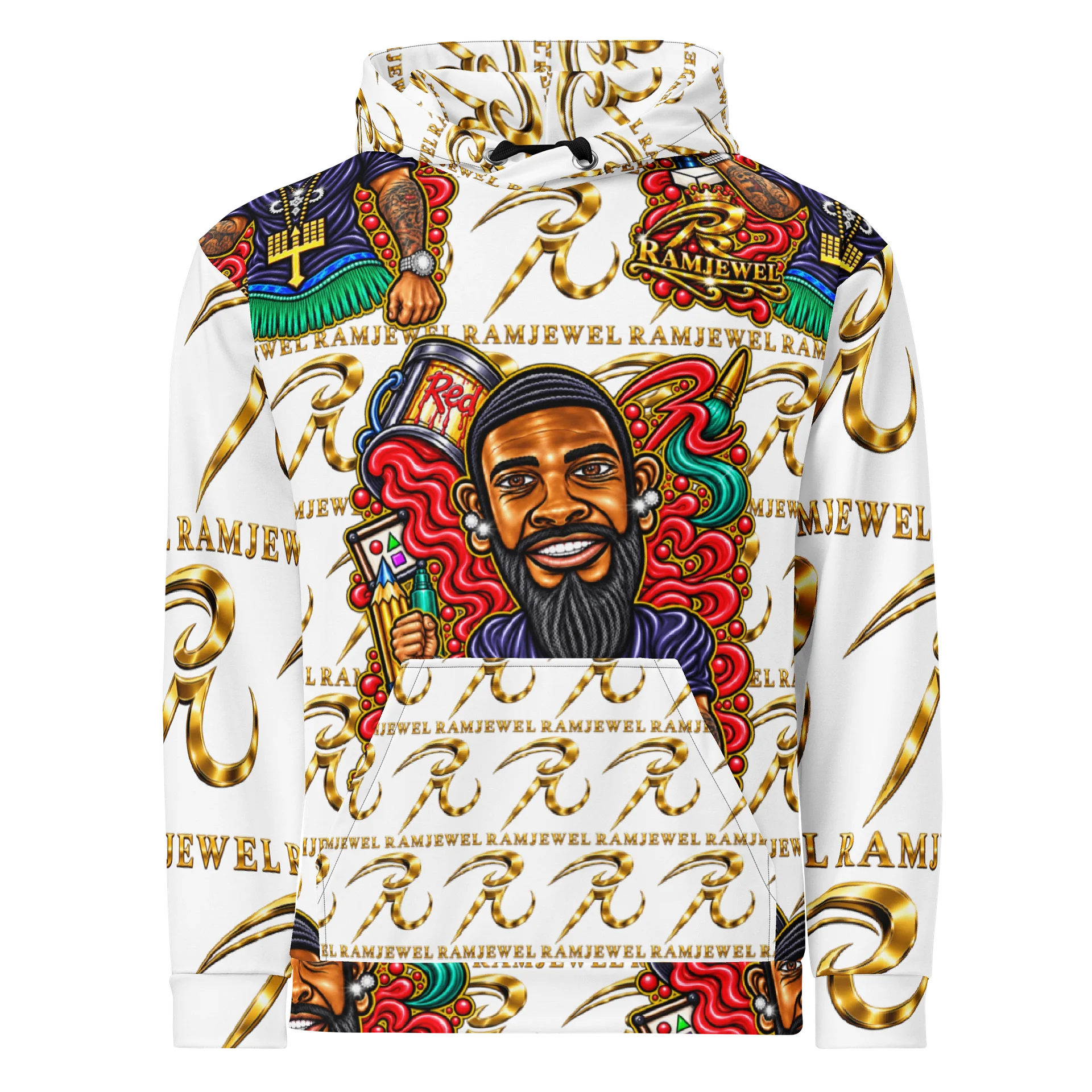 RamJewEL’s Caricature Pattern Hoodie product image (1)