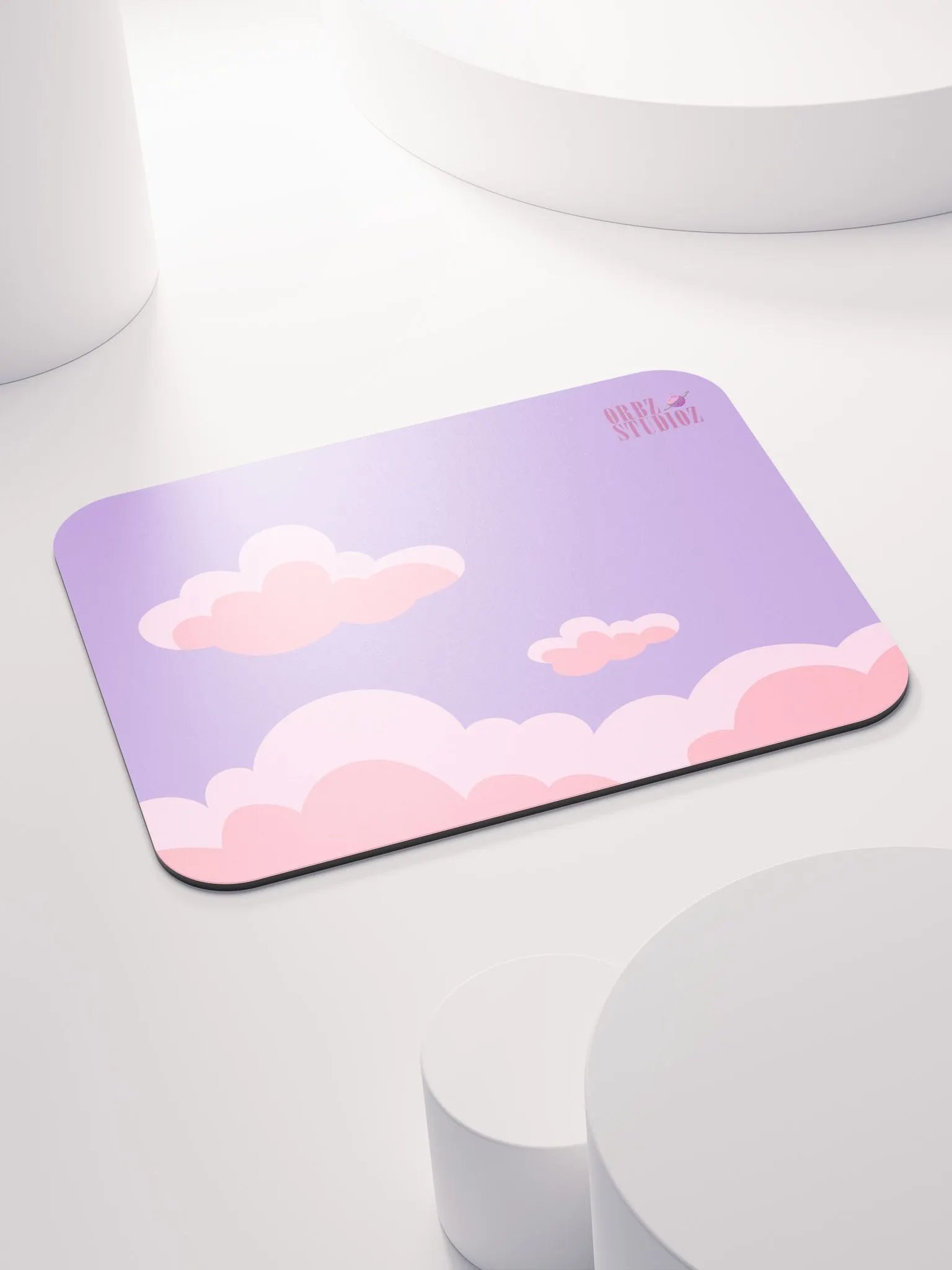 PASTLE PINK CLOUDY MOUSE PAD product image (4)
