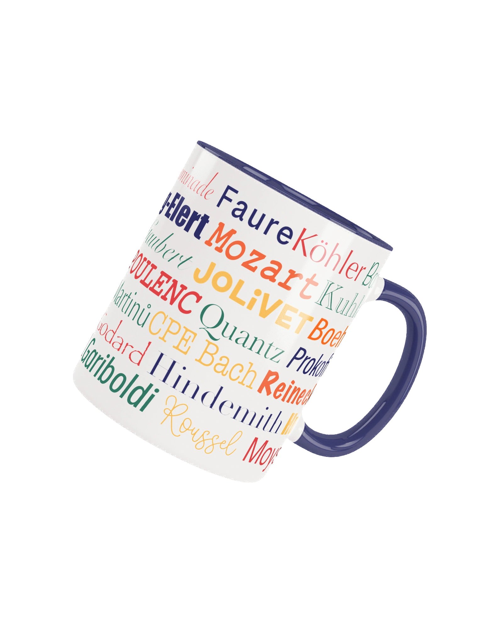 Big Names in Flute Music Ceramic Mug, 11 oz product image (4)