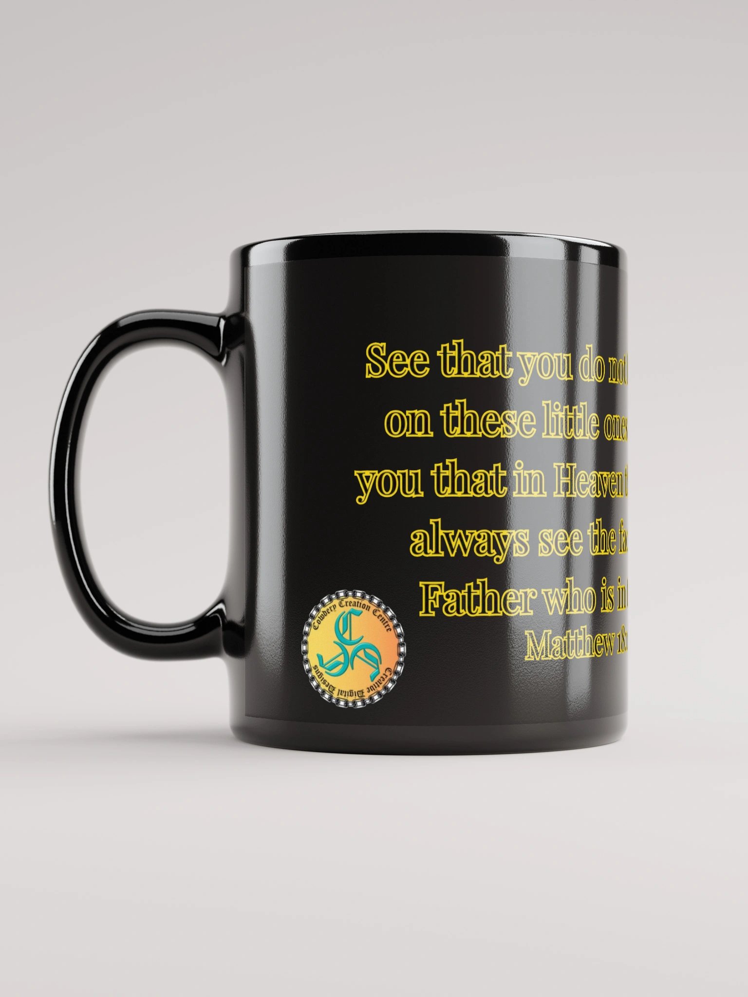 Angels Watch Over Them (Male) Glossy Black Mug product image (6)