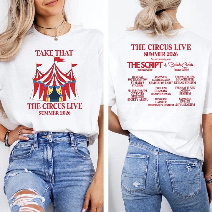 Take That The Circus Live 2026 T-Shirt, Retro Band Tour Tee, Vintage Style Concert Merch, Gift for Take That Fan, Summer Music Festival Graphic product image (1)