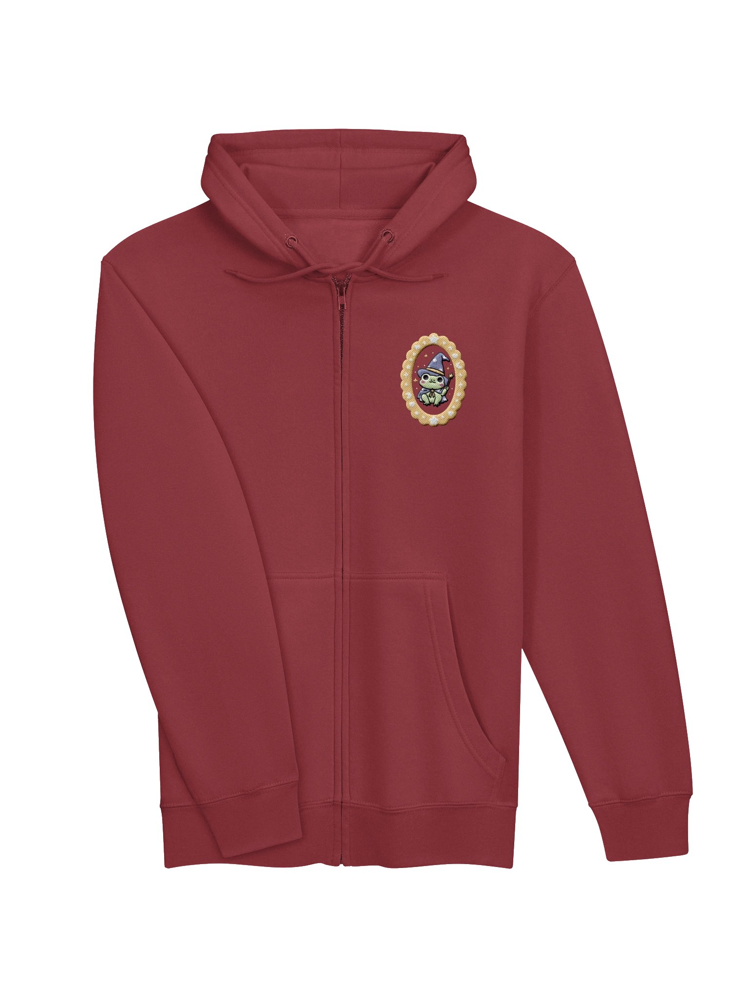 Embroidered Frog Wizard Zip Hoodie product image (3)