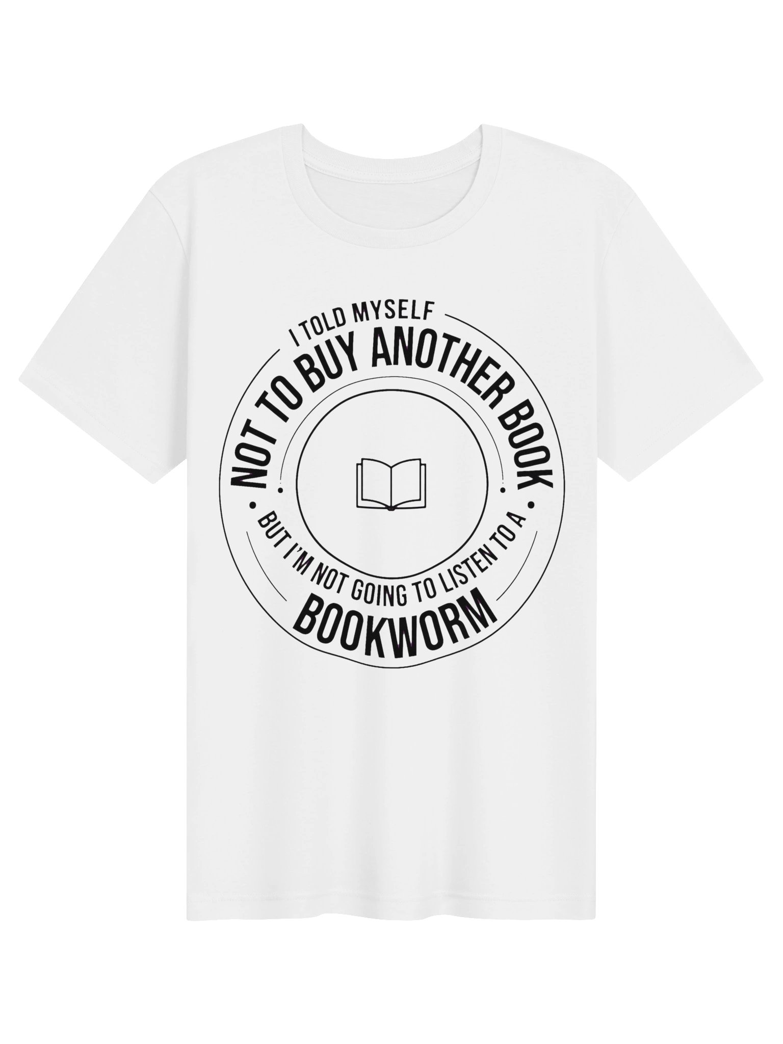 EA Bookworm Behaviour – Not To Buy Another Book Funny T-Shirt (Black Ink) product image (5)