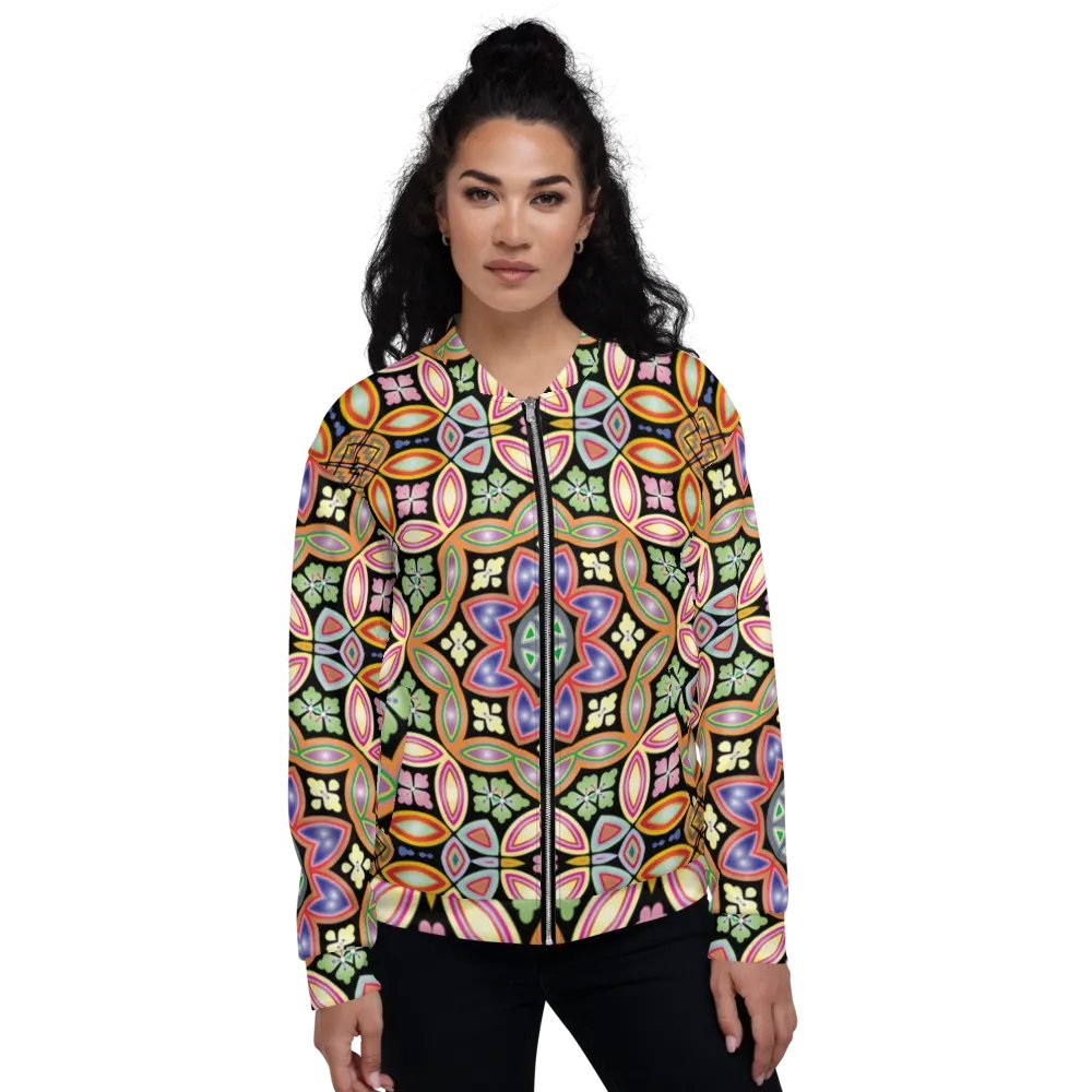 Batik Kawung Coral Bomber Jacket product image (10)