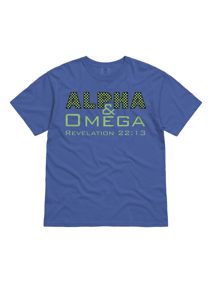 Alpha & Omega Christian Comfort Colors T-Shirt | Jesus Christ Faith Tee | Inspirational Bible Verse Shirt for Believers product image (2)