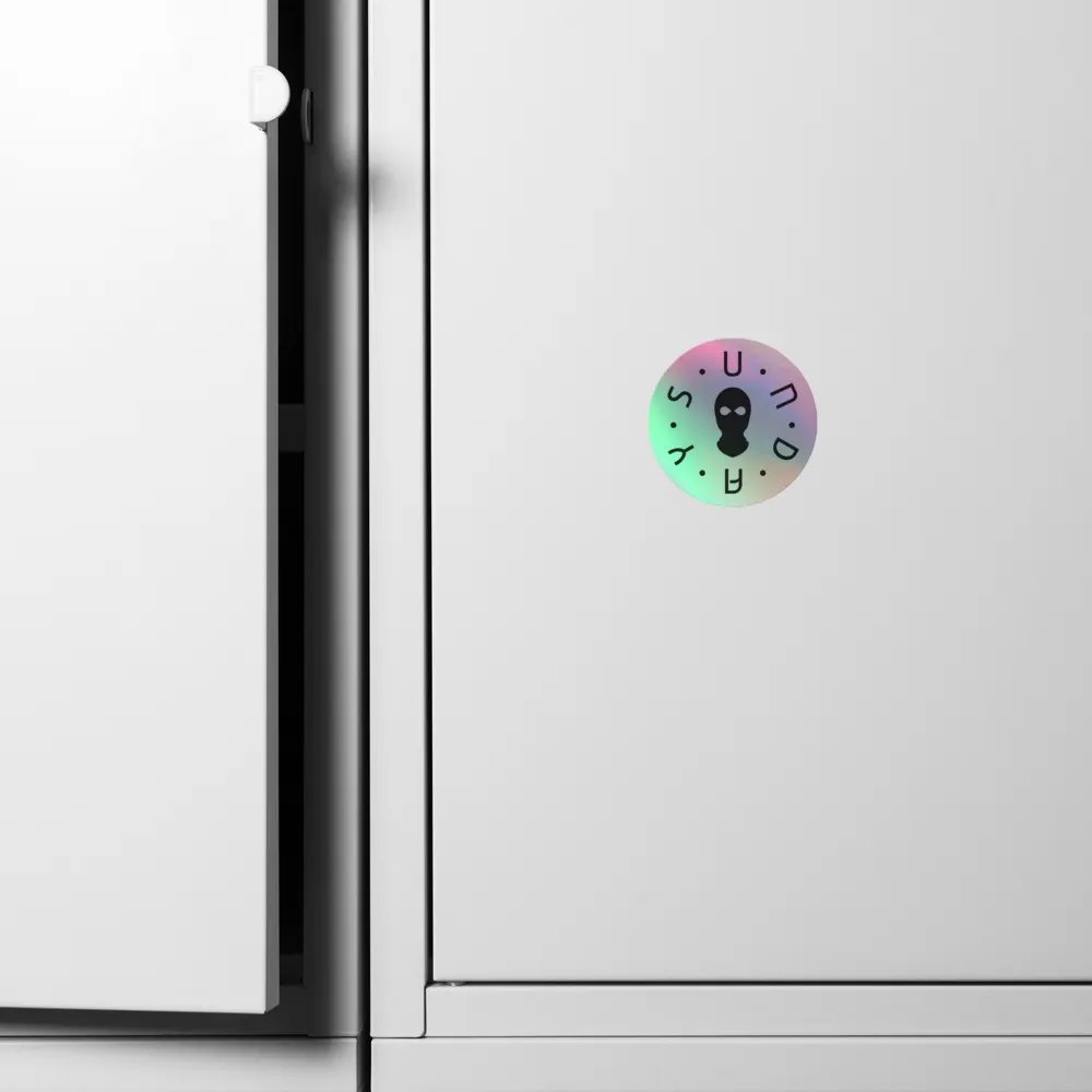 Black Balaclava Holographic Sticker product image (6)