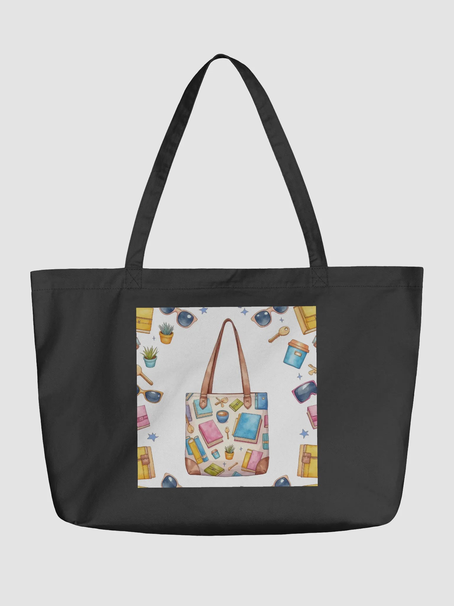 Pixxotia Whimsical Book Lover's Tote Bag product image (1)