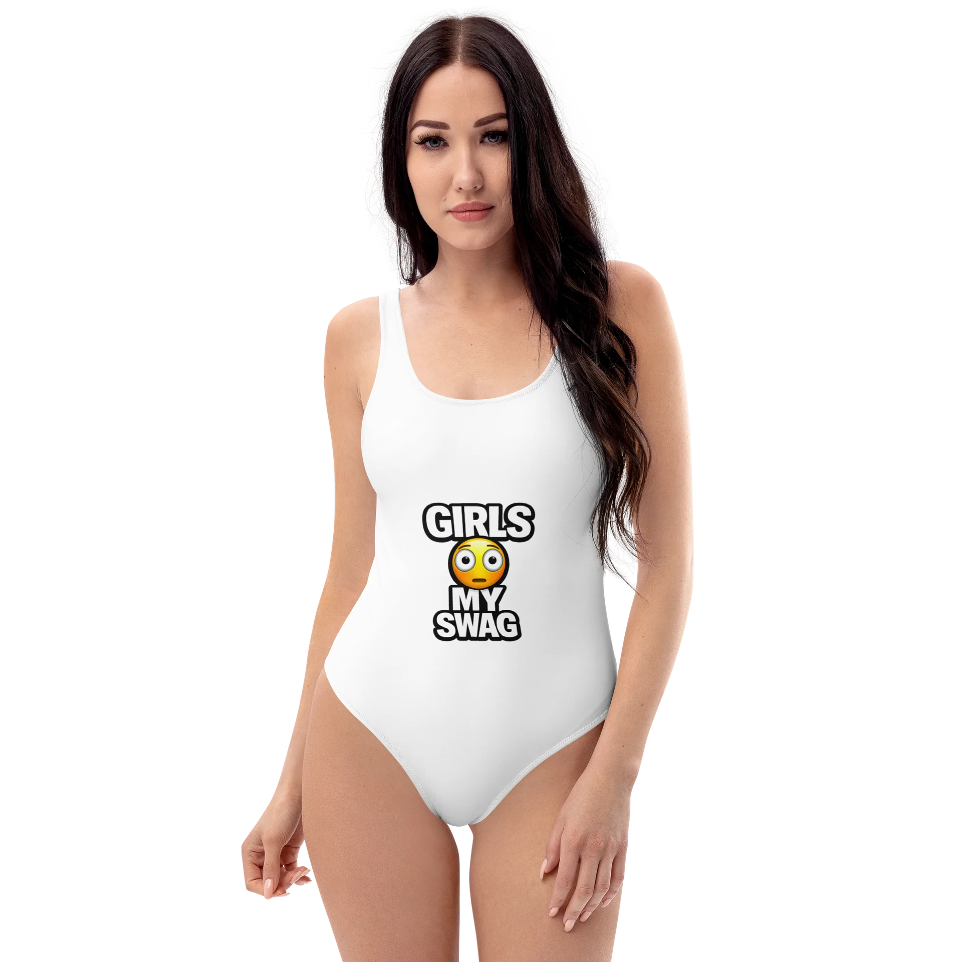 GIRLS AND MY SWAG SWIMSUIT (WHITE) product image (1)