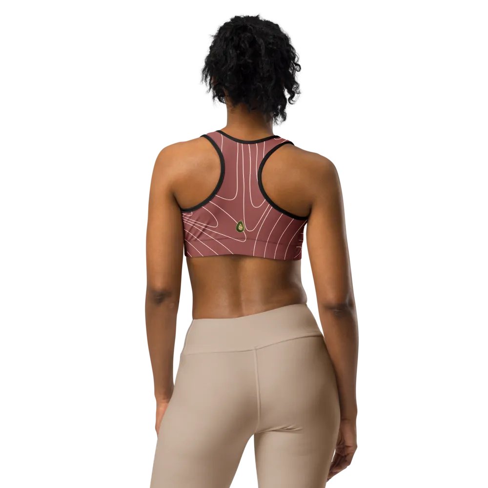 CozyAvocado Women's Brick Sports Bra Strawberry #1 product image (2)