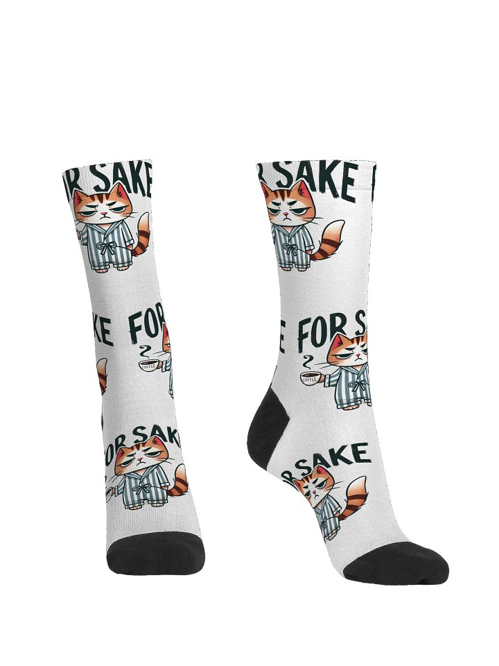 Warm Cat Socks | Cute Kitten Pattern | Thick, Cozy, Non-Skid Winter House Slipper Socks product image (2)