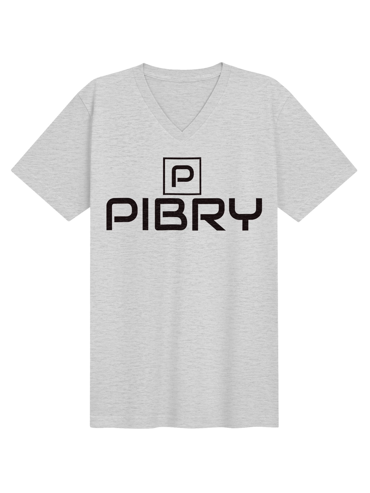 PIBRY Essential Stacked Logo V-Neck Tee – Black Logo product image (5)
