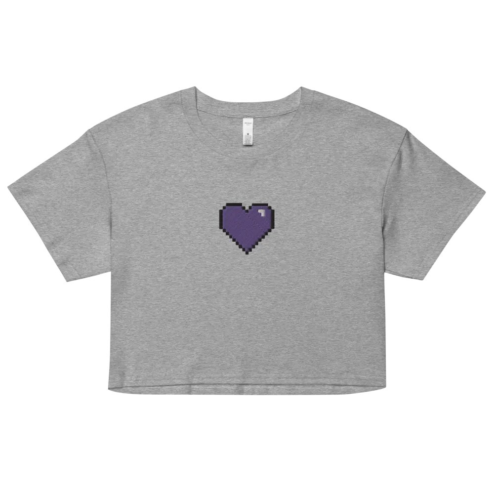 HollyRex Pixel Heart Women's Crop Top product image (1)