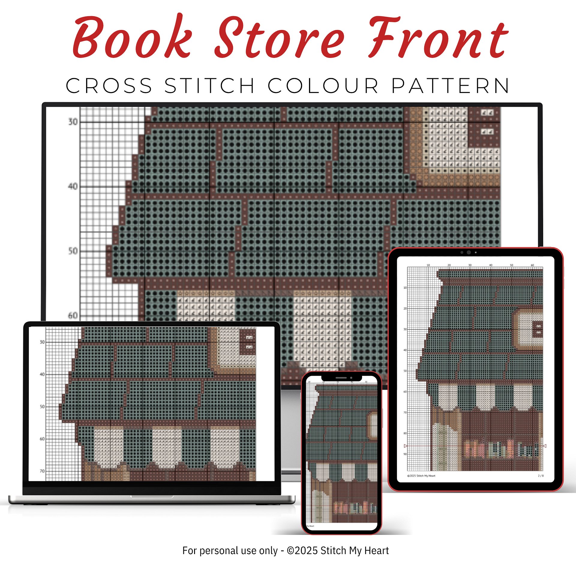 Book Store Cross Stitch Pattern product image (3)