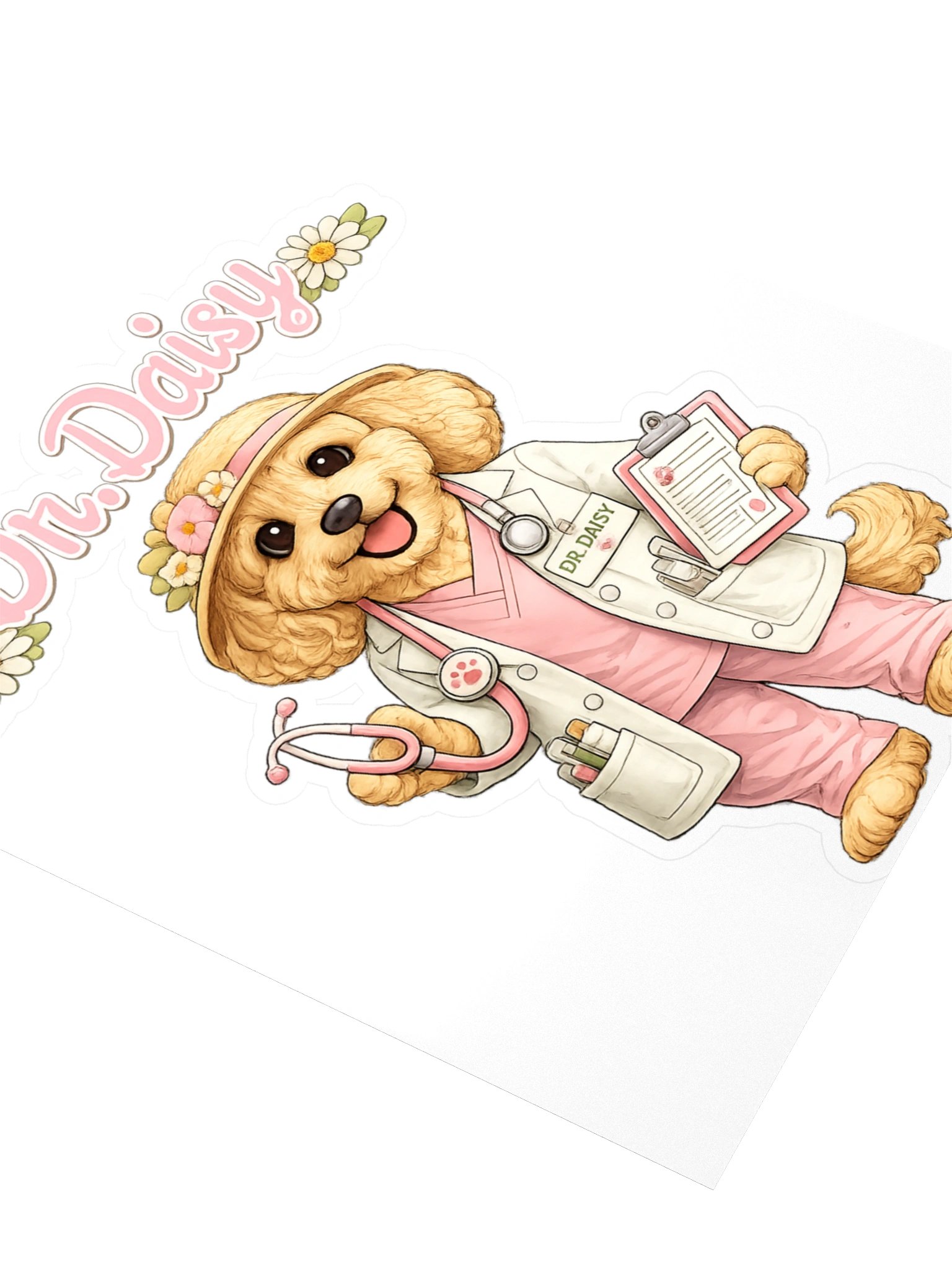 Dr. Daisy Dog Kiss Cut Sticker product image (3)