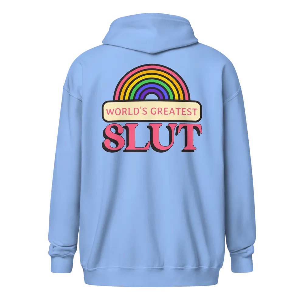 (2 sided) World's Greatest Slut zip hoodie product image (3)