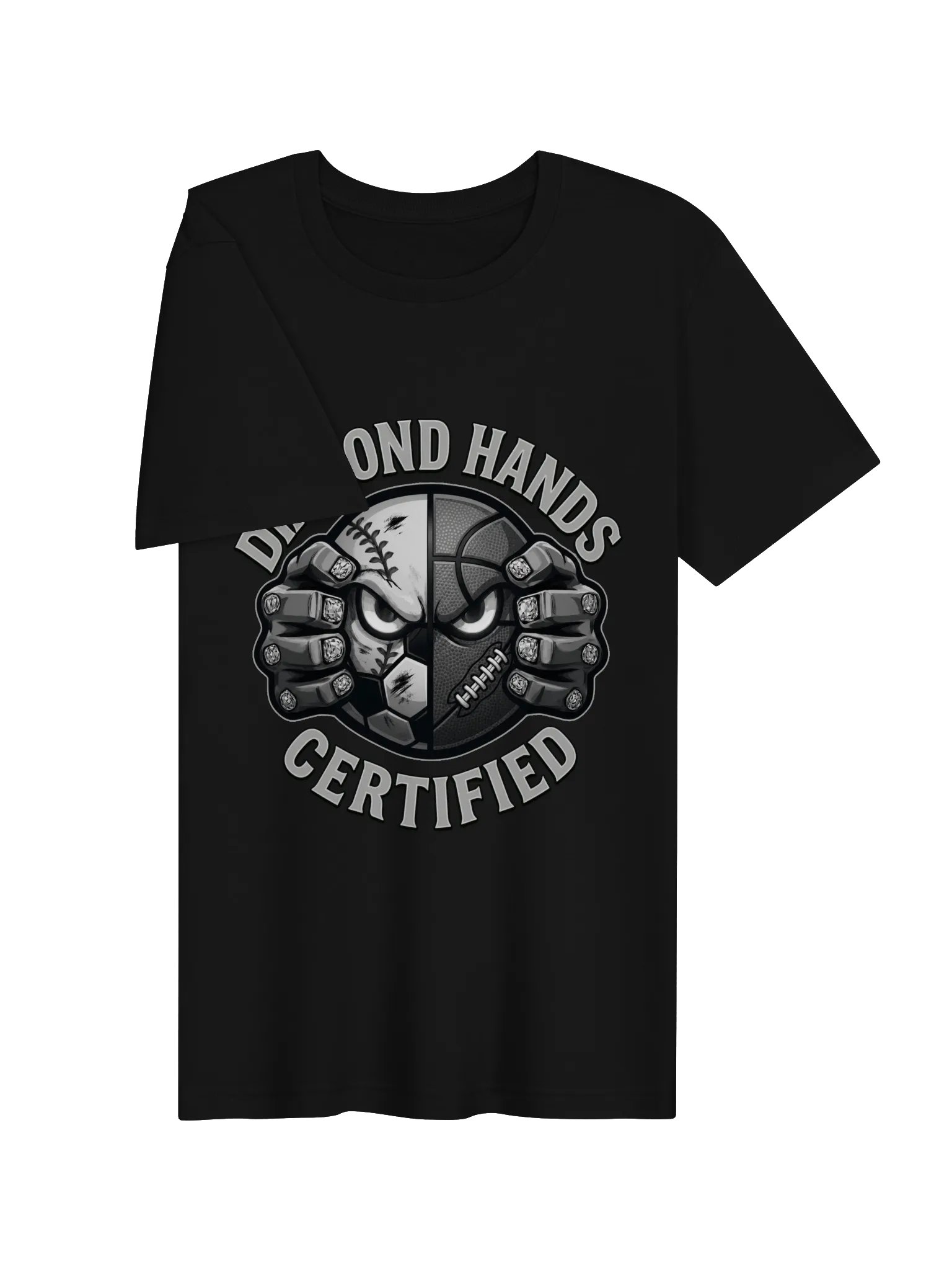 Super Soft Diamond Hands Certified Tee — Grayscale product image (2)