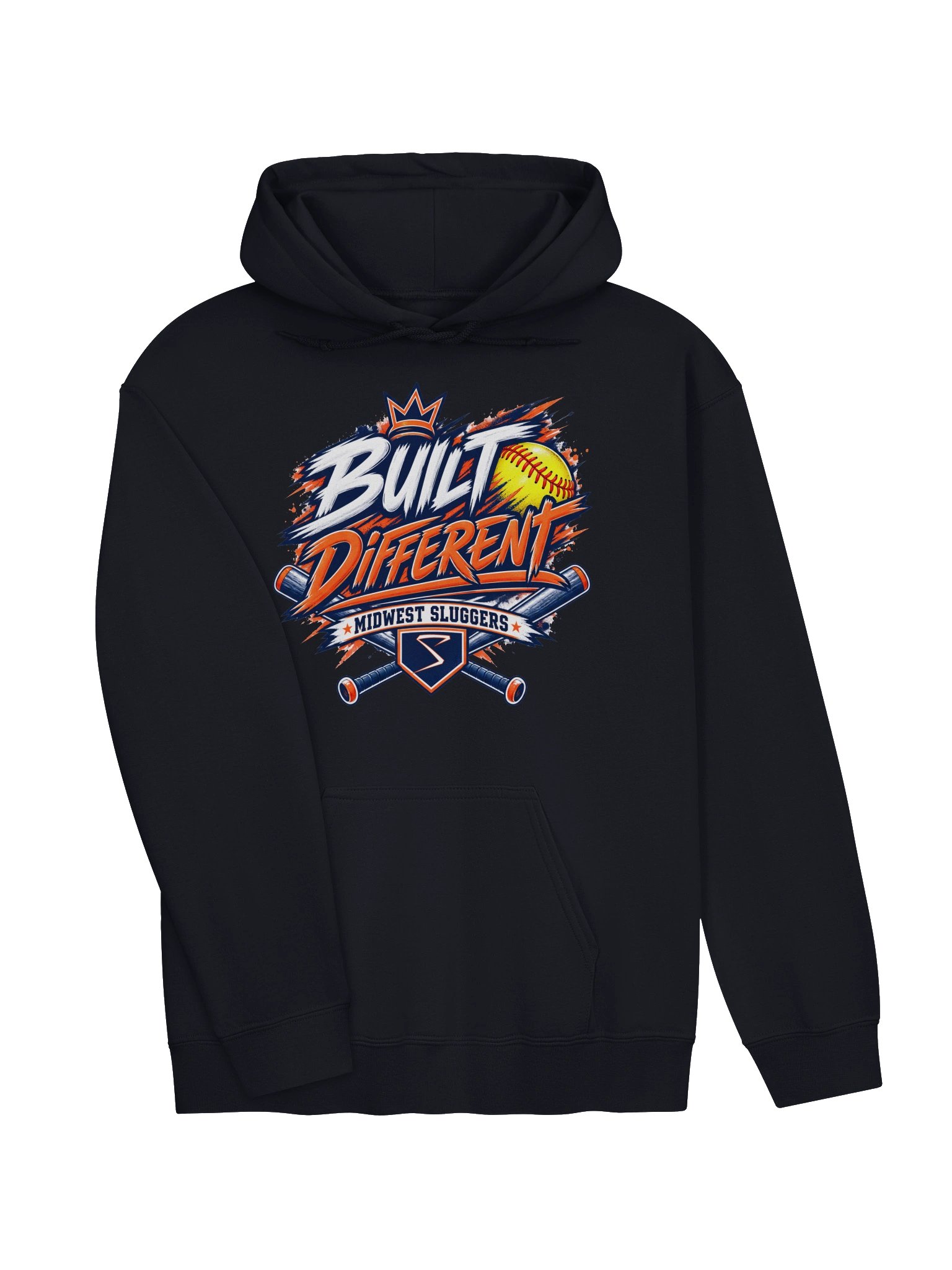 Built Different Crossed Bats Unisex Hoodie product image (3)