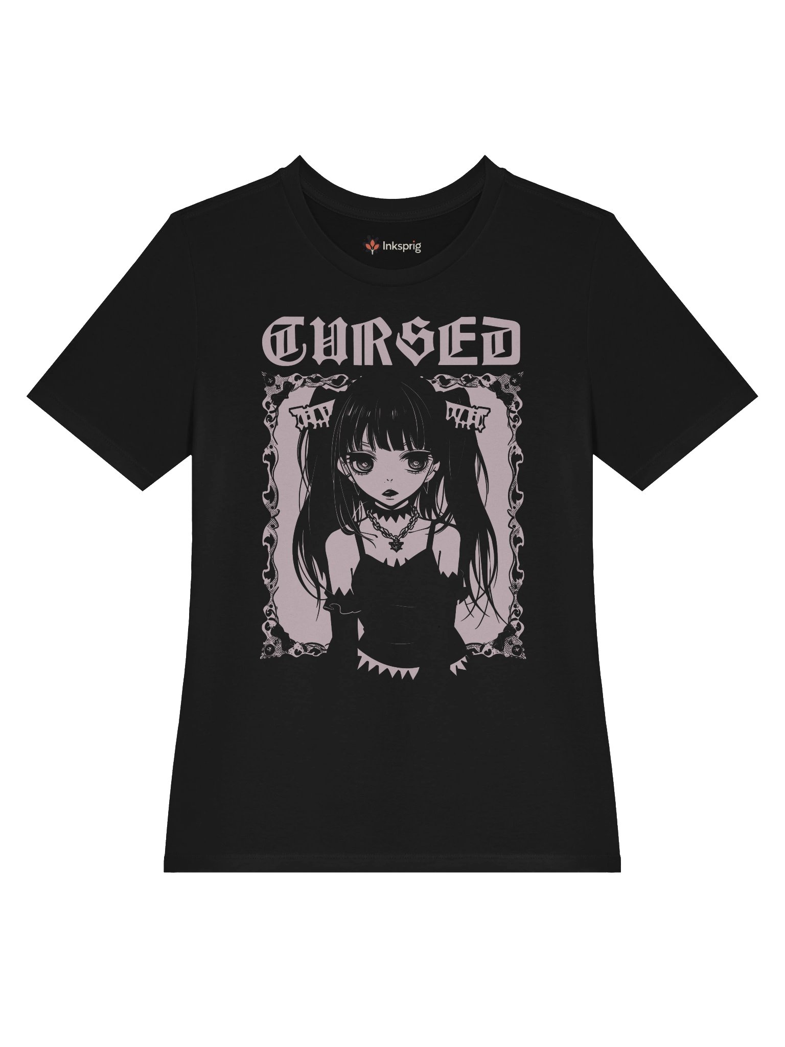 Cursed Gothic Anime Girl Tee product image (14)