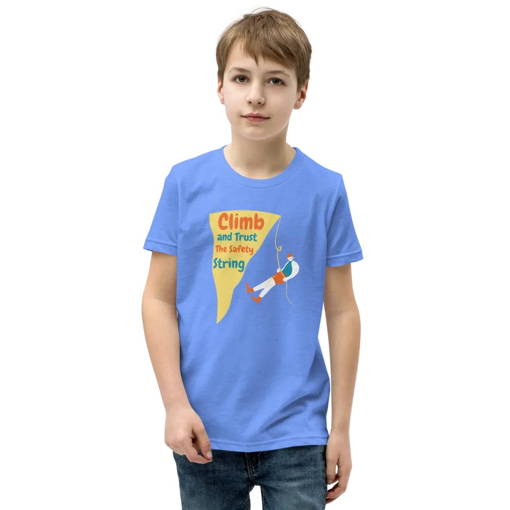 Climb And Trust The Safety String - Youth Climbing T-Shirt product image (17)