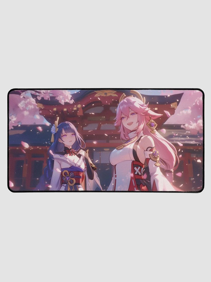 Yae Miko & Raiden Shogun Mousepad | Genshin Impact Desk Pad product image (1)