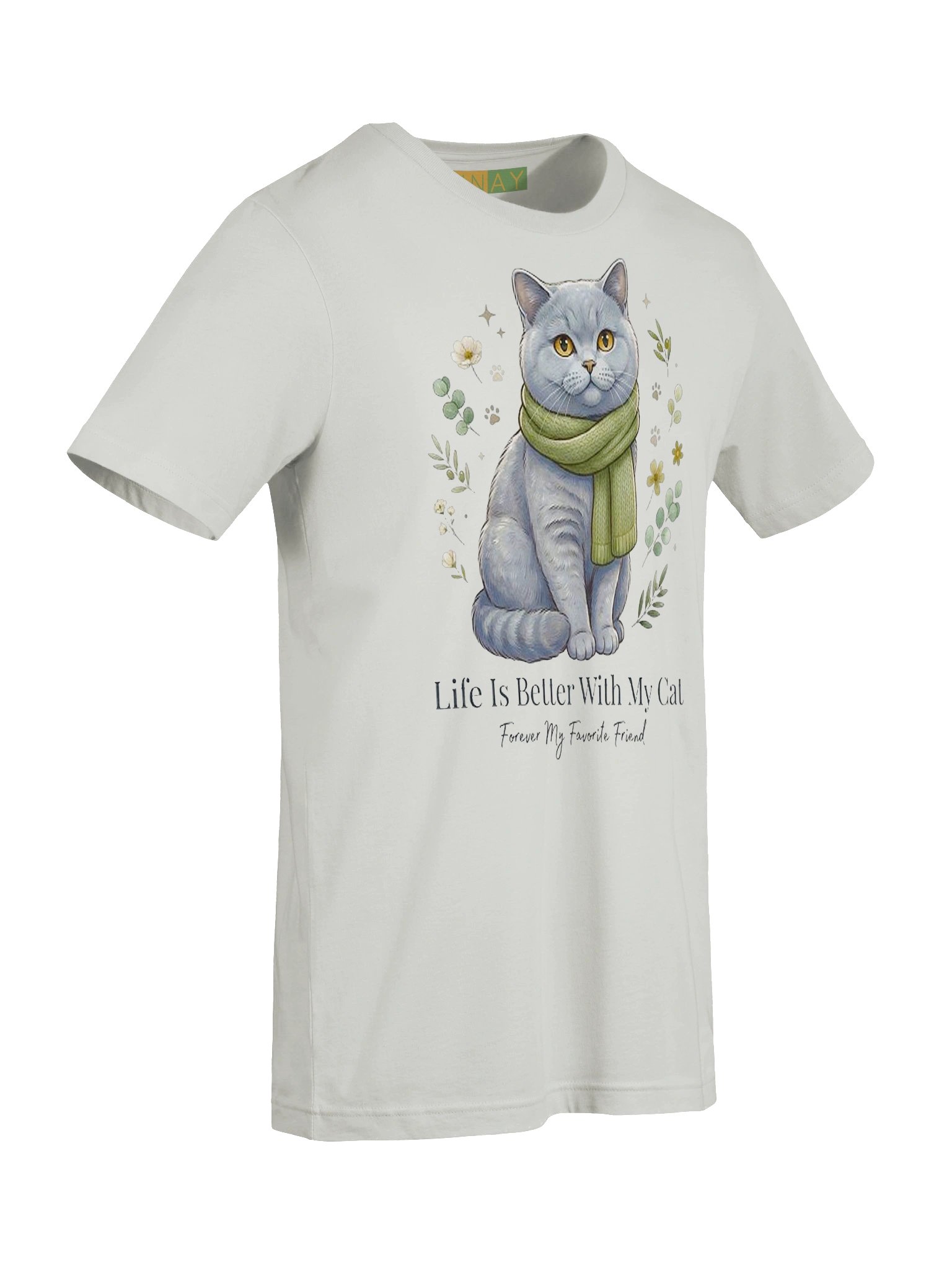 Life Is Better With My Cat Aesthetic Graphic Tee product image (70)