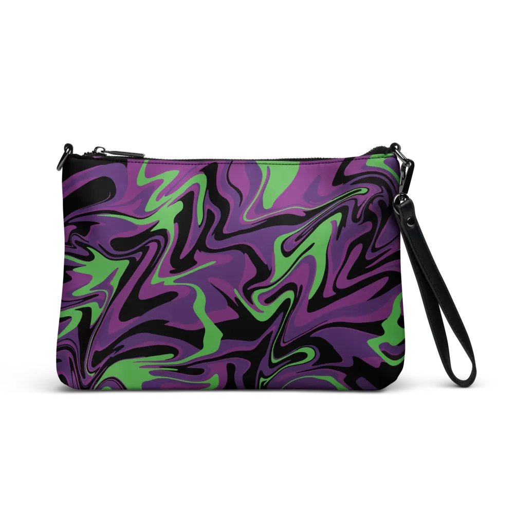 Purple Lime Swirl Flip-Sided Faux Leather Crossbody Bag product image (1)