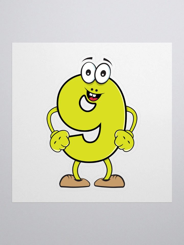 NUMBER 9 THUMBS-UP STICKER product image (1)