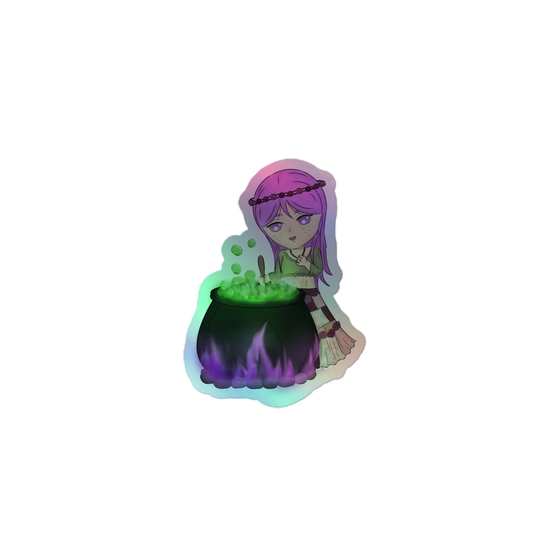 Kitchen Witch Riku | Holographic Sticker product image (1)