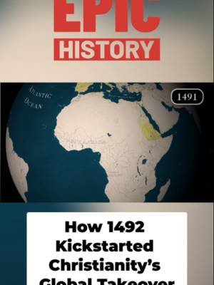 1492: the year the world changed FOREVER. Columbus's voyage didn't just find new continents—it kicked off Christianity's fastest global takeover in history. Missionaries, conquest, conversion. Empires. Religions. Entire civilizations erased or transformed in centuries. One voyage. Infinite consequences. 🌍 #1492 #ColumbusVoyage #ChristianHistory #MissionaryHistory #ColonialEra #HistoryTok #EpicHistory #HistoricalTurningPoint #DarkHistory #VoyageOfDiscovery