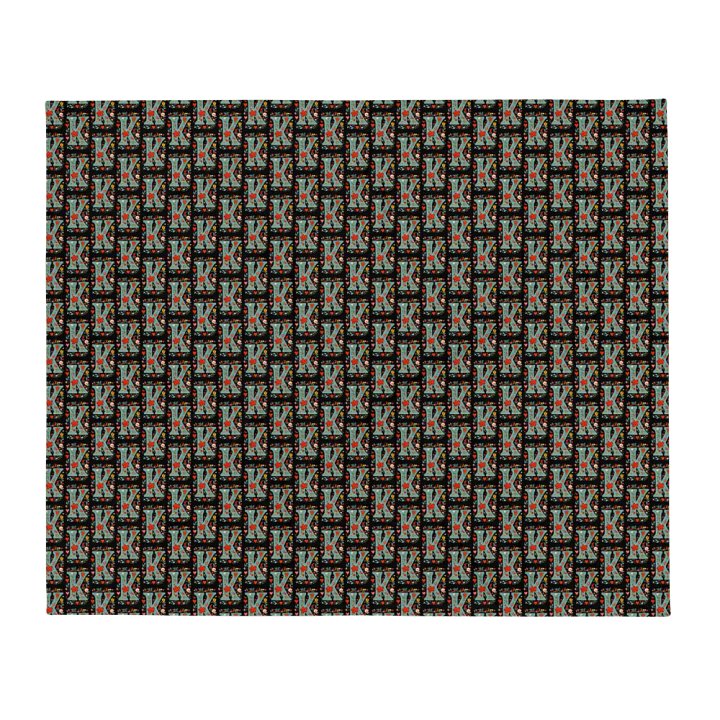 Valentine’s Monogram Letter K(4) Black Blanket product image (2)