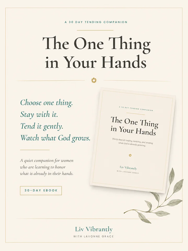 One Thing in Your Hands: 30 Days of Tending to Yourself product image (1)