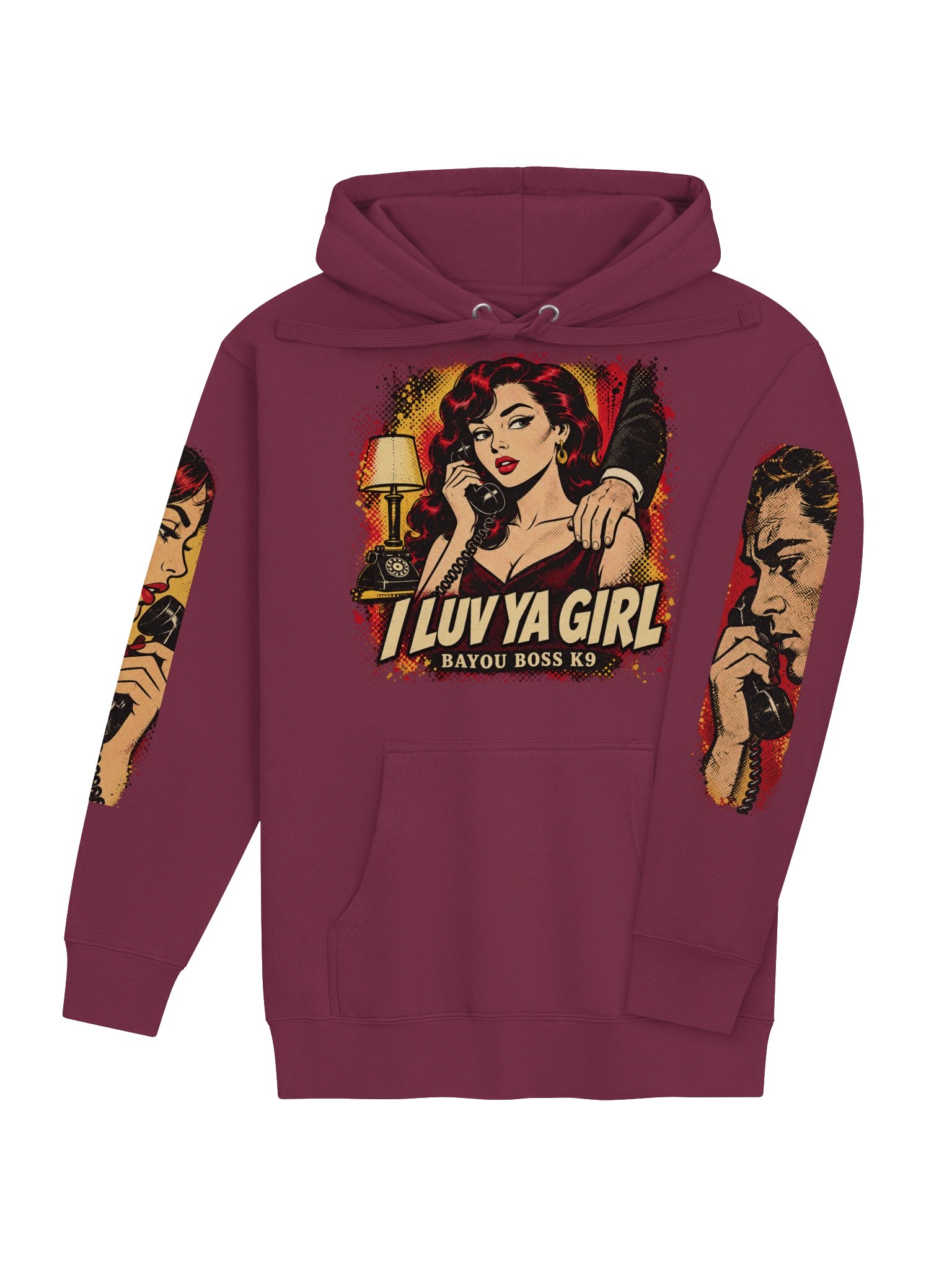 I Luv Ya Girl Vintage Romance Comic Hoodie product image (44)