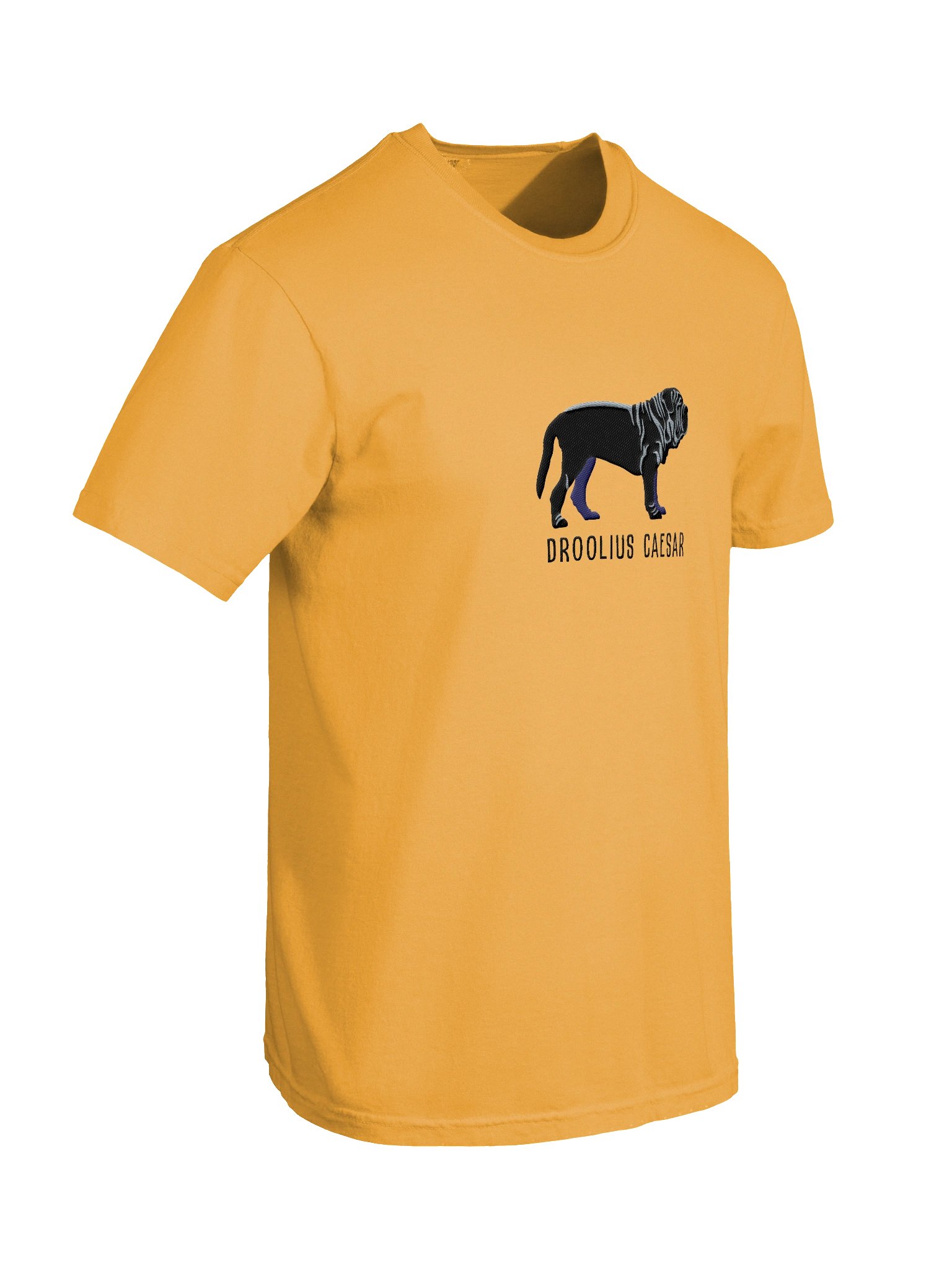 Droolius Caesar T-Shirt(Embroidered) of a Neapolitan Mastiff(Black) product image (11)