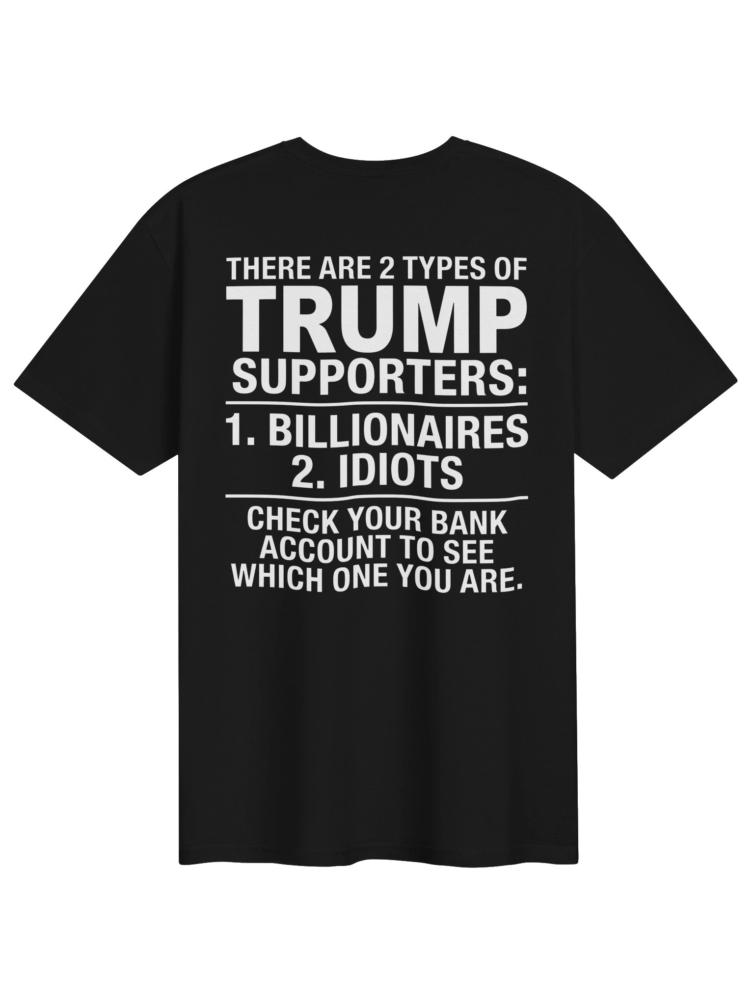 Funny "2 Types of Trump Supporters" Sarcastic Unisex T-Shirt – Political Gag Tee product image (1)
