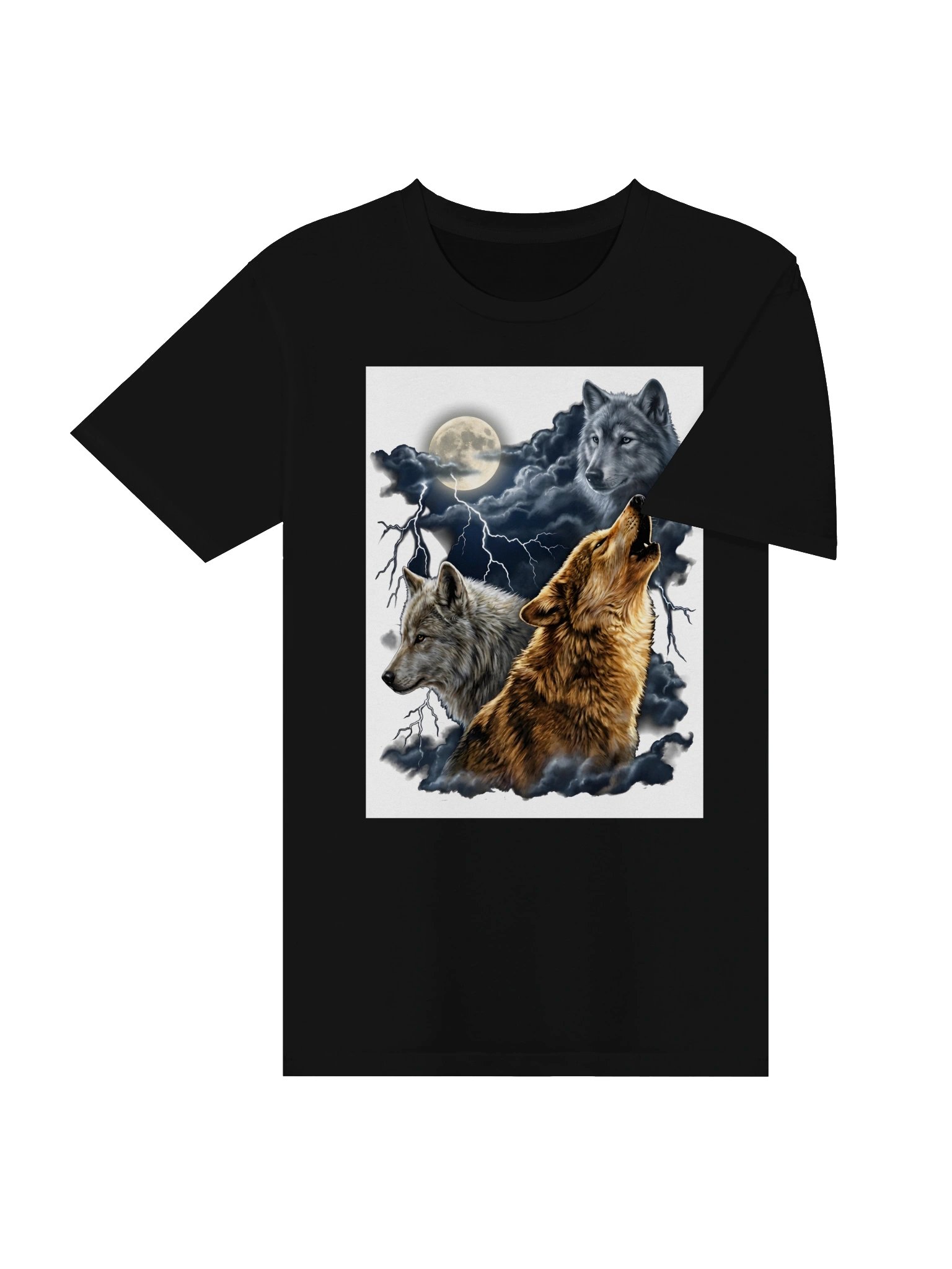 Howling Wolves T-Shirt | Wild Wolf Graphic Tee | Mountain Storm Shirt | Nature Lover Gift product image (26)