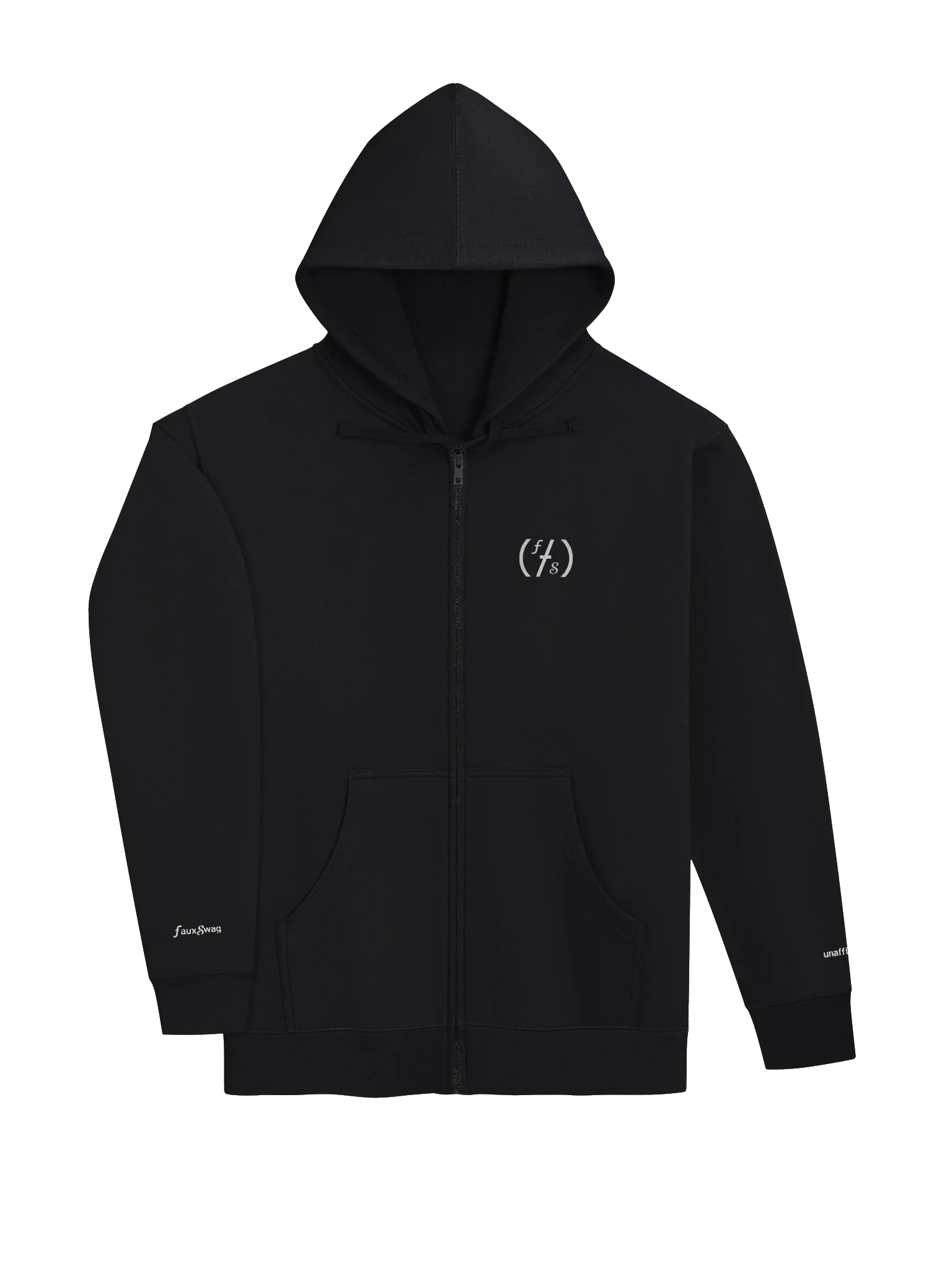 FauxSwag Zip Hoodie- White Logo product image (3)