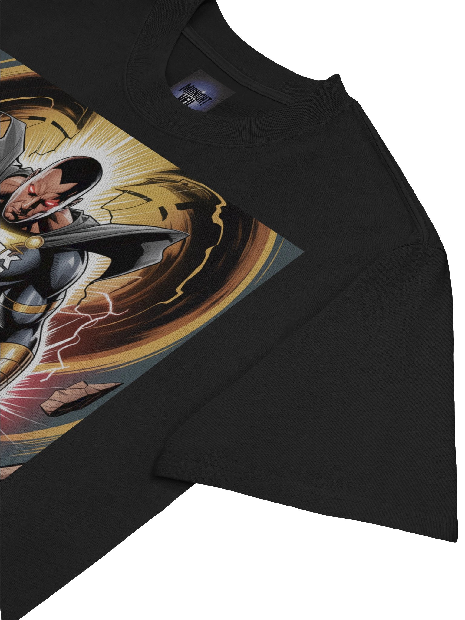 Black Adam Kahndaq Fury Oversized Faded T-Shirt – Shazam Lightning Eclipse product image (7)