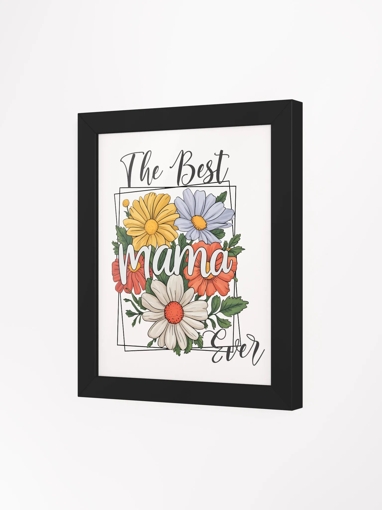 Best Mama Ever Floral Framed Poster product image (33)