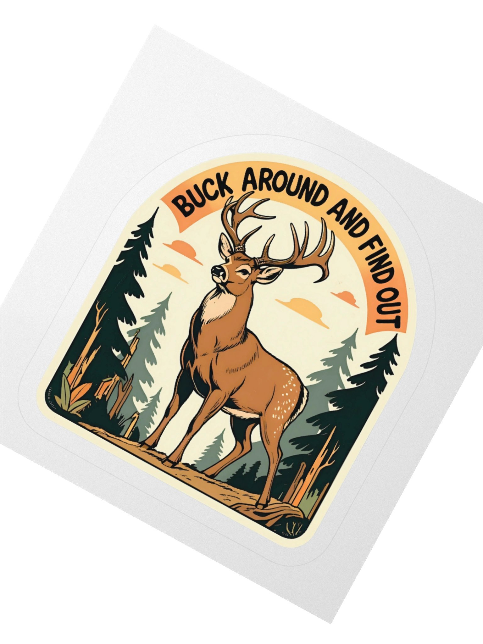 Buck Around Kiss Cut Sticker product image (2)
