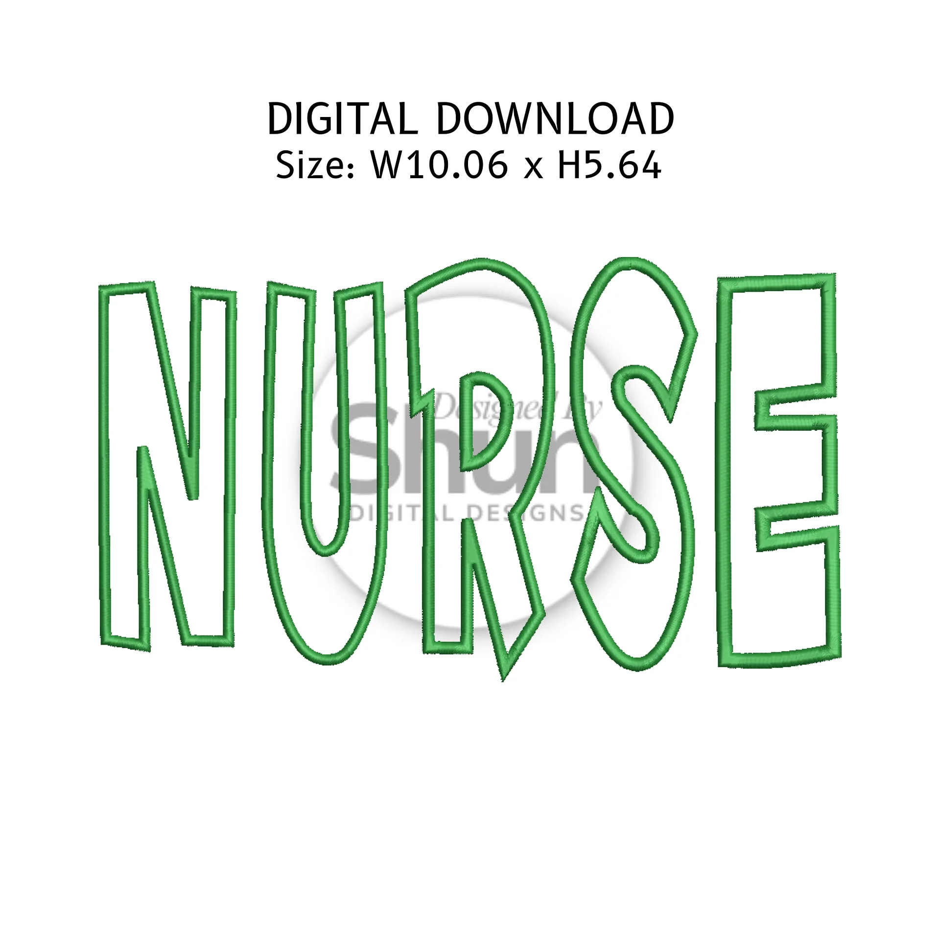 Nurse Applique Embroidery Design product image (1)