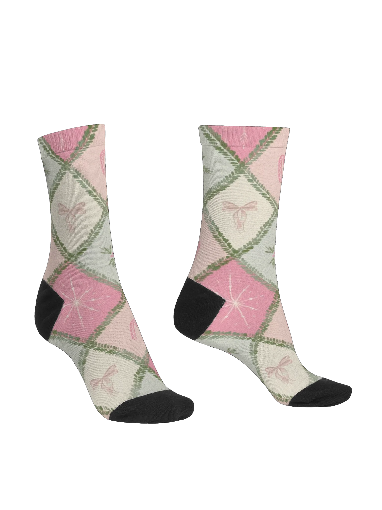 Candy Cane Diamond Crew Socks product image (3)