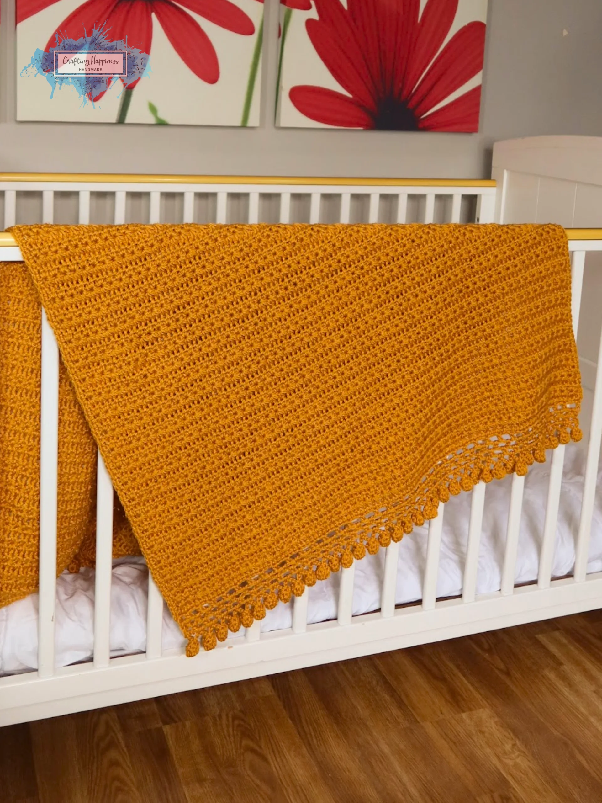 Stars & Pom Poms Crochet Baby Blanket Pattern (PDF) product image (5)